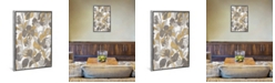 iCanvas Painted Tropical Screen Ii Gray Gold by Silvia Vassileva Gallery-Wrapped Canvas Print - 26" x 18" x 0.75"